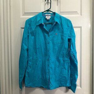 ARIAT Kirby Turquoise/Blue & Pink Fitted Shirt LG